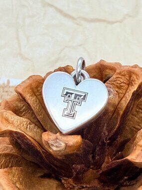 James Avery Texas Tech University TTU Small Heart Charm Sterling Silver College